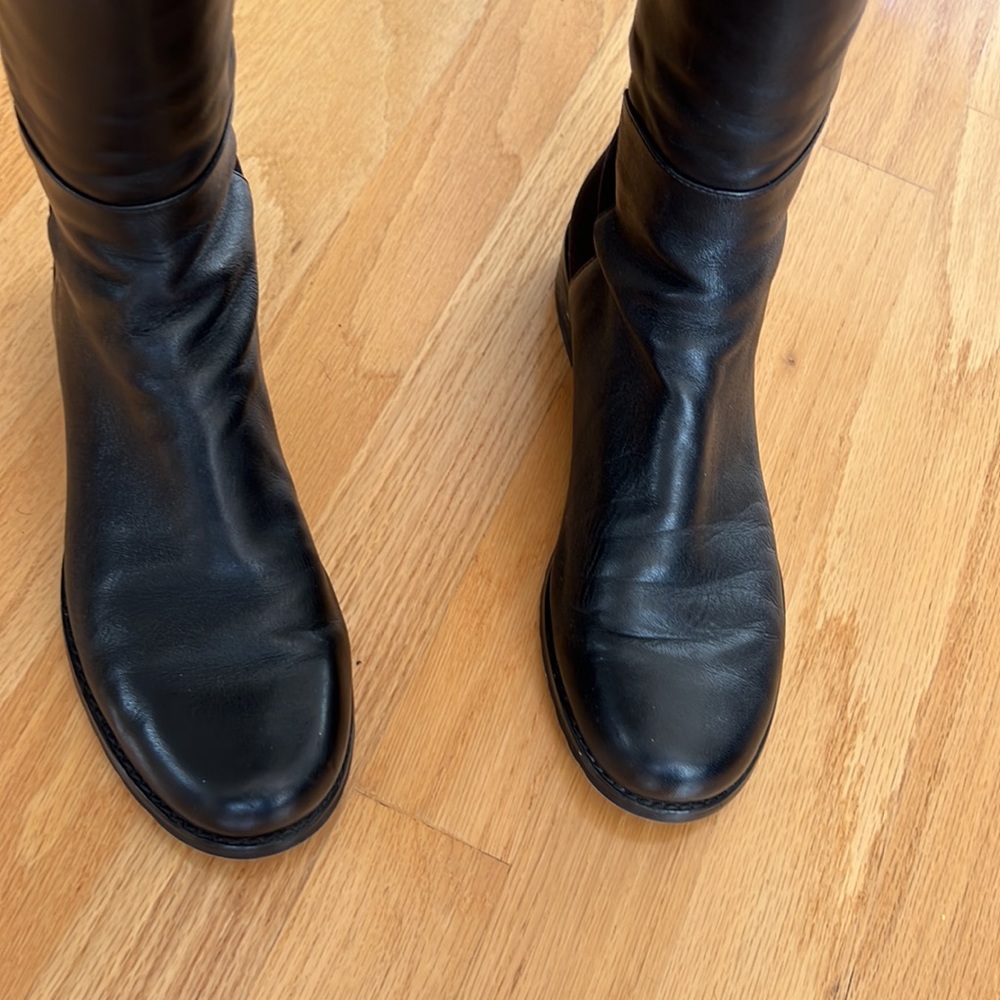 Stuart Weitzman Black Nappa 5050 Boot / Size 7 - image 3